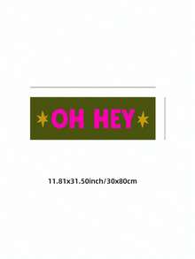 1pc Frameless Funky Oh Hey Panoramic Wall Art Dorm Gift - Frameless - View 10