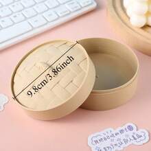 1/6pcs Mini Portable Bamboo Steamer Style Desktop Storage Box, Cute Jewelry & Candy Organizer, Popular Birthday Gift, Party Decoration, Interactive Party Favor For Group Gatherings - Multicolor - View 9