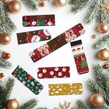 12pcs Christmas Pattern Magnetic Bookmarks, Simple Multi-Purpose Foldable Labels For Students, Readers And Women - Christmas - View 6
