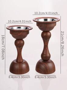 Wood Grain Incense Burner Set, Modern Metal Incense Holders With Glass Detail, Aromatherapy Burner For Home Decor, Meditation, Yoga, Relaxation, Zen Decor, Boho Decor, Tabletop Decor, Home Fragrance, Wellness Gift. - Classic Retro Style - View 4