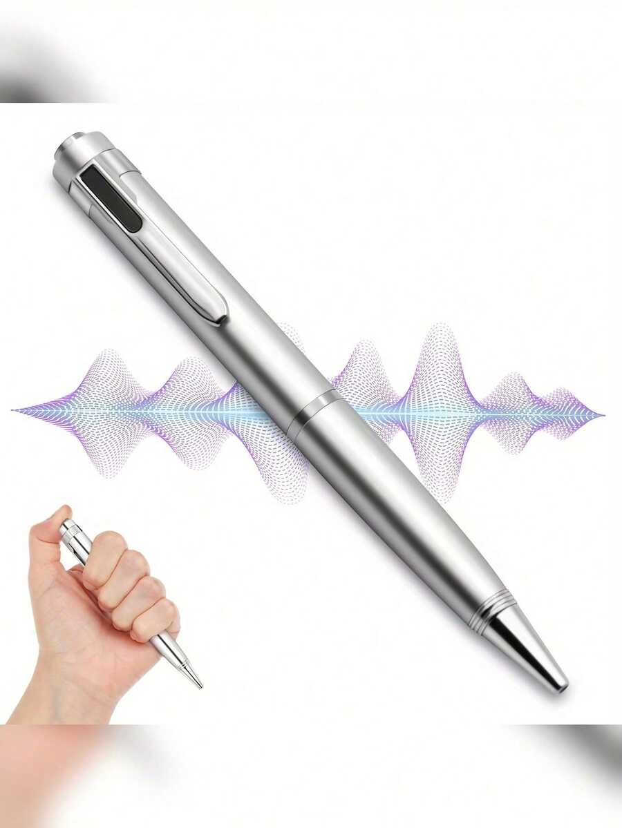 可攜式充電式錄音筆，具備降噪功能，數位錄音機，支援 MP3 播放與 USB/OTG 連接，適用於會議、講座、面試、商務、辦公與學習，180mAh 電池，不含記憶卡