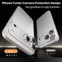 CASECOPS 4片裝銀色合金金屬相機鏡頭保護膜,相容 iPhone 18 Pro/18 Pro Max/17 Pro/17 Pro Max,9H 無縫貼合設計,防刮防指紋,全面防刮防撞,高清鏡頭還原原圖畫質 - 銀色 - 查看 3