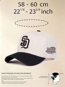 1 Buah Topi Baseball Unisex dengan Pinggiran Melengkung dan Blok Warna, Bordir Huruf & Cetak Samping, Topi Olahraga yang Dapat Diatur untuk Sehari-hari, Jalanan, Luar Ruangan, Perjalanan & Mendaki - beraneka warna - View 9