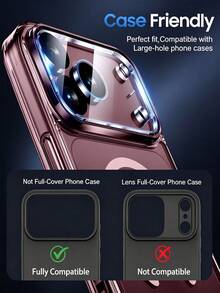 1片相機鏡頭保護膜，相容 iPhone 18 Pro Max/18 Pro/17 Pro/17 Pro Max，鋼化玻璃，9H 硬度，防碎，相容手機殼，高清晰透明，耐刮，夜間拍攝無閃光眩光 - 無色 - 查看 3