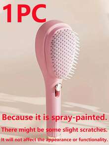 360° Wrap-Around Hair Brush - Anti-Static, Retractable Design, Suitable For All Hair Types, Plastic Bristles, Anti-Static, Won't Damage Hair And Scalp - Multicolor - View 9