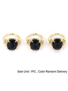 1Pc Natural Amethyst Ring For Women Oval Faceted Gem Stone Open Adjustable Rings Butterfly Charm Crystal Statement Jewelry Wedding Birthday Gift H971 - Ring - View 13