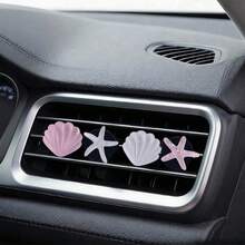 4pcs Starfish Shell Car Air Vent Clips, Summer Ocean Theme Decoration, Cute & Exquisite Design, Secure Grip Without Affecting Airflow, Easily Adds Fresh Atmosphere To Car Interior, Creative Car Interior Gift Suitable For Women - Starfish Shell Car Air Vent Clip - View 10