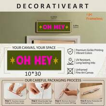 1pc Frameless Funky Oh Hey Panoramic Wall Art Dorm Gift - Frameless - View 6