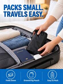 1pcsTravel Foot Hammock With Storage Bag, Adjustable Footrest For Airplane, Train & Office, Anti-Fatigue Foot Rest, Long Distance Travel Accessories - Multicolor - View 7
