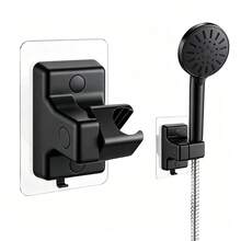 Adjustable Drill-Free Shower Head Holder, Self-Adhesive ABS Shower Bracket, Wall-Mounted Handheld Shower Head Holder For Bathroom - Rotating Stand - View 9