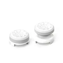 2件裝高凸性能矽膠拇指搖桿帽，適用於 P4 P5 Switch Pro 控制器，防滑類比搖桿套，加高加長搖桿帽，增強抓握力，舒適手感，防汗防滑，7色可選，適合專業玩家 - 白色 - 查看 3