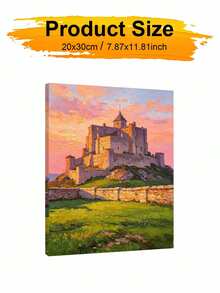 Paint By Numbers Castle View Kit For Adults Frameless Acrylic Canvas Art, DIY Home Decor, Great Gift Idea For Birthdays, Holidays Gifts. - Sets - View 11