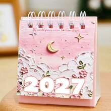 2027 Oil Painting Mini Desk Calendar, Ins Style Desktop Calendar, Check-In Ornament, Highly Attractive Landscape Mini Calendar, Small Gift - Oil Painting Calendar - View 11