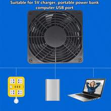 OUYUANSU USB Combination Cooling Fan, Suitable For Router, Host, Set-Top Box Base, 5V Quiet USB Interface 2-In-1 Cooling Fan - View 9
