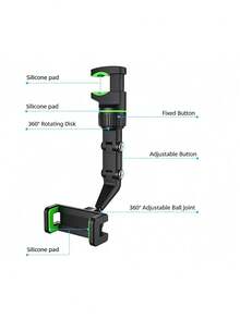 360° Rotatable Adjustable Phone Foldable Cell Phone Holder For Students And Working Professionals Non-Slip Multifunctional Phone Holder For Desktop Office Home Cooking And Live Streaming Cell Phone Stand And Desk Accessories Car Phone Mount - Multicolor - View 6