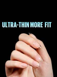 HOTWAY 120/240/360 Short Almond Fake Nail Patches, Size 12 Transparent Semi Matte Acrylic Nail Tips, DIY Wearable Nail Art Artificial Nails - View 5
