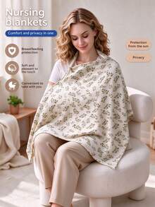 Infant Gauze Nursing Cover, Outdoor Breastfeeding Apron, Feeding Shield, Stroller Windproof Sunshade, Soft And Comfortable, Adjustable Neck Strap, Perfect Gift For Moms! - Baby Nursing Cover - View 8