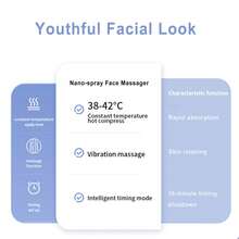 AOYI Portable Facial Mister With Hot Compress Roller, Handheld Face Moisturizing Mist Sprayer Machine For Men & Women, 1200mAh Rechargeable Battery, Constant Temperature Face Massage Roller For Home & Travel - Multicolor - View 9