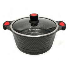 Black Pot And Pan Set With Textured Exterior, 11 Pieces For Soups, Pasta, Stews And Family Meals - View 6