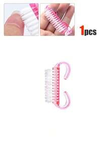 10-100pcs Small Nail Dust Brush With Handle, Can Clean Nails And Nail Powder, Suitable For Cleaning Fingernails, Toenails And Hands And Feet, Random Color, Soft Bristle Plastic Nail Cleaning Brush And File Tool Set For Manicure And Pedicure - Red - View 10