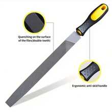 1pc 2pcs Hand File, Flat File, Half Round File, Triangle File, Carbon Steel Material, Equipped With Comfortable Non-Slip Handle, Suitable For DIY, Metal Processing And Woodworking Repair Hand Grinding Tools - File - View 7