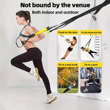 Resistance Band Set, Home Fitness Elastic Bands, Full Body Strength Training, Suitable For Arms, Legs, Glutes, Back, Chest And Core Muscles, Can Be Used In Combination, Comes With Portable Storage Bag - A - View 6