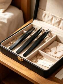 1pc Professional Tweezers Set, Mini Travel Tweezers, Precise Tweezers For Facial Hair Grooming And Eyebrow Shaping, Best Tweezers For Sensitive Skin - Multiple Styles - View 6