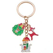 1pc Random Style Christmas New Cute Keychain Gift Santa Claus Candy Christmas Tree Gift Keychain Pendant - one-size - View 3