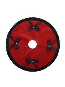 Christmas Tree Skirt - Festive Holiday Decoration For Small Christmas Trees, Christmas Tree Skirt, Velvet Holiday Tree Skirt, Red And Green Felt With Classic Design Reliable And Durable - Christmas - View 11