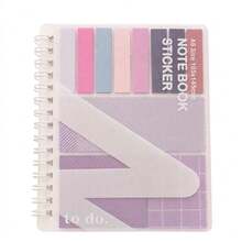 A6 Multi-Function Coil Notebook Set, 220 Colorful Index Tabs, 60 Double-Sided Lined Pages, Tearable And Reusable Sticky Notes, Stationery For Study, Office And Planning - one-size - View 11
