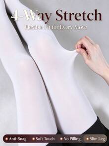 Slimming Solid Color Women's Velvet Tights, High Elasticity, Anti-Snagging, Anti-Pilling, Suitable For Daily Office Commute Wear - Multicolor - View 11