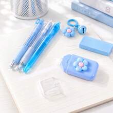 8pcs Cartoon Color Stationery Set, Highly Attractive Student Back To School Prize, Learning Supplies Gift Set - Multiple Styles - View 5