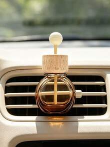 1 Car Air Vent Perfume Diffuser Empty Glass Bottle, Car Aroma Diffuser Mini Empty Glass Bottle, Car Decoration (Essential Oil Not Included) - A - View 1