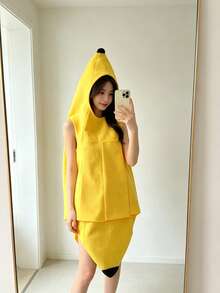 Banana Clothing - Adult Small Size - Neutral Fruit Tropical Food Role-Playing Novel Female Humorous Outfit, Adult Small Size Neutral Size, Halloween - Multicolor - View 10