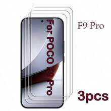 3pcs Full Screen HD 9H Tempered Glass Screen Protector Film For Xiaomi Poco F9 Ultra/F9 Pro/X8 Pro Max/X8 Pro/X8/C81 Pro/C85/F8 Ultra/F8 Pro/M7/M7 Pro/F7/F7 Pro/X7 Pro/X6 Pro/X6/C71/C65, High Quality Anti-Scratch Tempered Glass Screen Protector, HD Bubble-Free Phone Film - Clear - View 3