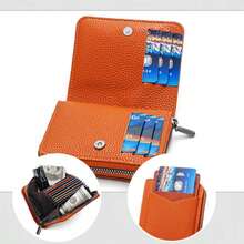 Unisex Accordion Card Holder, Multi-Slot Portable Coin & Bank Card Wallet, Durable Leather ID & Business Card Organizer Small Pouch - Multicolor - View 3