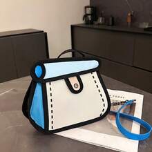 1PC-New High-Value Canvas Crossbody Bag, Lightweight Egg-Shaped One Shoulder Small Square Bag, An Exquisite Bag Suitable For Women, Exquisite Gift, Outfit Gift - Multicolor - View 10