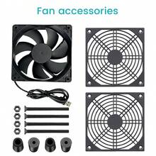 OUYUANSU USB Combination Cooling Fan, Suitable For Router, Host, Set-Top Box Base, 5V Quiet USB Interface 2-In-1 Cooling Fan - View 7