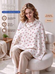 Infant Gauze Nursing Cover, Outdoor Breastfeeding Apron, Feeding Shield, Stroller Windproof Sunshade, Soft And Comfortable, Adjustable Neck Strap, Perfect Gift For Moms! - Baby Nursing Cover - View 13