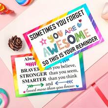 50Pcs Inspirational Encouragement Cards: Mini Thank‑You Notes For Healthcare Professionals, Doctors, Nurses, Volunteers And Staff - Multicolor - View 5