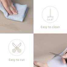 1 Roll 11.8*39.4 Inch Drawer Liner, Moisture-Proof, Mold-Proof, Dust-Proof, Non-Slip, Beige Refrigerator Mat, Kitchen Waterproof And Oil-Resistant - Khaki - View 5