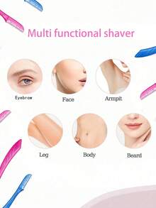 Alat Cukur Wajah Pelembap Halus untuk Wanita, Pemangkas Alis, Alat Dermaplaning 3-in-1, Menghilangkan Bulu Halus, Pisau Cukur Pengelupas Wajah untuk Wanita & Alat Perawatan, Alat Penata Alis, Termasuk Penutup Presisi untuk Membentuk Alis, Cocok untuk Penggunaan Sehari-hari atau Perjalanan. - MultiWarna - View 3