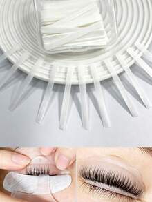 FAMOREYA 500/1000pcs Disposable Eyelash Lift Pads, Keratin Lash Perm Silicone Molds, White, Eyelash Lift Rod Covers, Beauty Salon And Home Eyelash Lift Tools - White - View 1