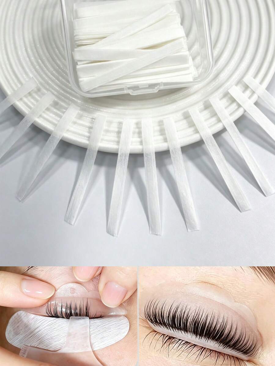 FAMOREYA 500/1000pcs Disposable Eyelash Lift Pads, Keratin Lash Perm Silicone Molds, White, Eyelash Lift Rod Covers, Beauty Salon And Home Eyelash Lift Tools - White - View 1