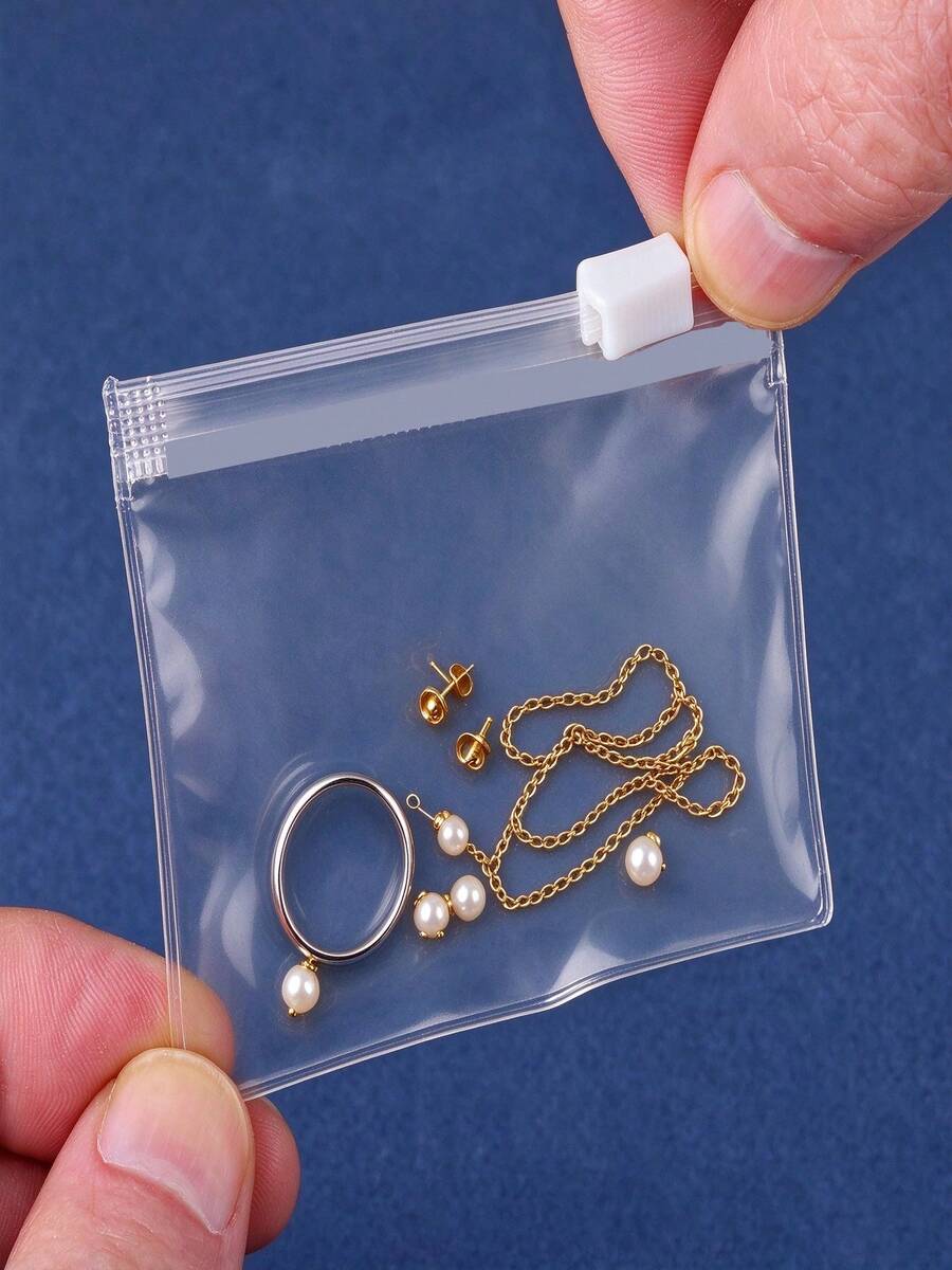 20/10/5pcs Small Item Storage Bags, 5/10/20pcs Reusable Small Jewelry Storage Bags, Zipper Jewelry Bag Set, Bait Bag Jewelry Storage Bag Self-Sealing Storage Device And Travel Accessories - Multicolor - View 1
