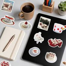50pcs Winter Cream-Style Stickers, Creative Aesthetic Waterproof Vinyl Stickers, Suitable For Journaling, Scrapbooking, Laptop, DIY Decor. - Multicolor - View 7