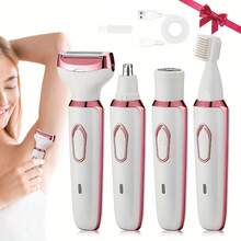 Alat Cukur Listrik Isi Ulang 4-in-1 untuk Wanita, Pencukur Wajah, Hidung, Kaki, Ketiak, Set Kecantikan Basah & Kering, Alat Cukur Listrik Portabel untuk Wanita, Pencukur Bikini - beraneka warna - View 11