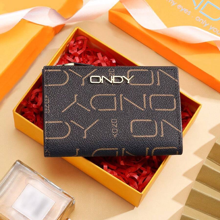 ONDY محفظة RFID نسائية قصيرة الطي مع إغلاق كبس - حامل بطاقات متعدد الفتحات مع 12 فتحة بطاقة، جيب عملات بسحاب، تصميم متعدد الوظائف فائق النحافة يناسب رخصة القيادة، جلد صناعي متين - متعدد الألوان - مشاهدة 1