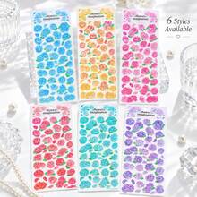 Floral & Petal Series Sequin PET Flat Sticker, INS Style Fresh Flower Planner Material Sticker, DIY Decorative Sticker - Multicolor - View 10