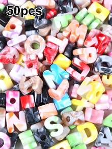 Marble Big Letter Bead For Jewelry Making, Asymmetrical Shaped Loose Beads For Phone Chain, Bag Decoration, DIY Handicrafts Gifts Alphabet Beads - Charm - View 9